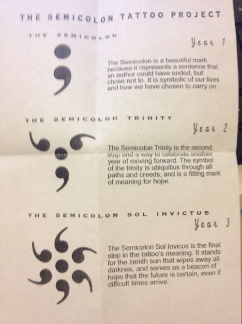 What Does A Semicolon Tattoo Mean - TATTOOS