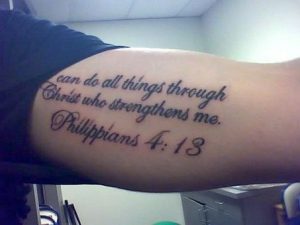 I Can Do All Things Through Christ Who Strengthens Me Tattoo - Tattoos