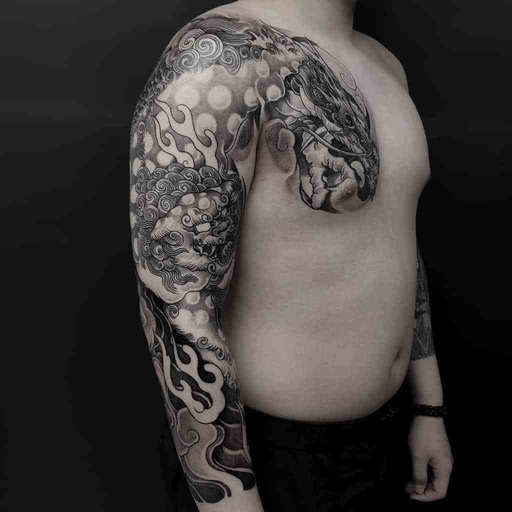 What is a 3/4 sleeve tattoo?