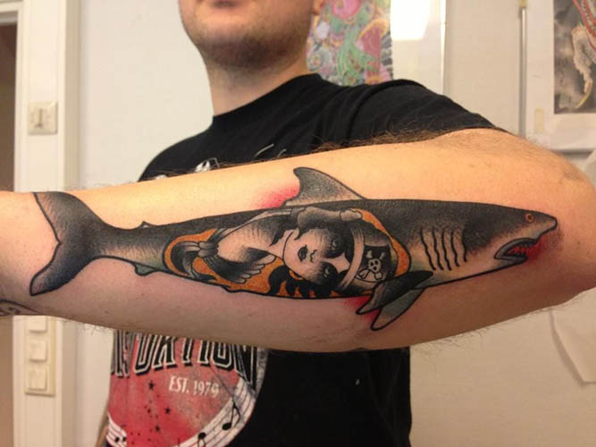 striking shark tattoos